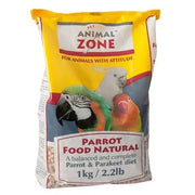 Parrot food bag featuring natural ingredients for a balanced parrot and parakeet diet.