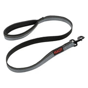 Durable Halti dog leash with reflective stitching for safe nighttime walks.