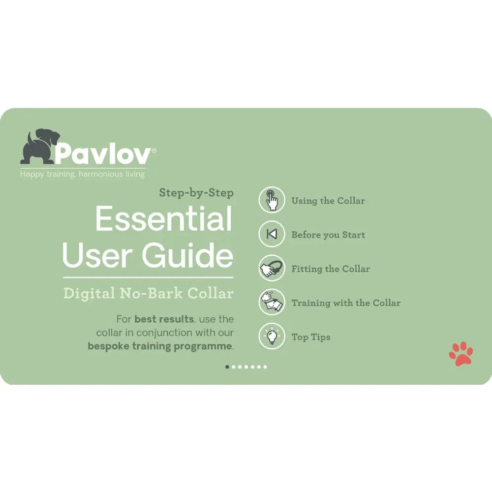Digital no-bark collar user guide with fitting tips and training advice for effective pet training.