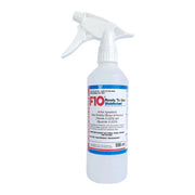 Disinfectant spray bottle with clear labeling for effective cleaning and sanitizing.
