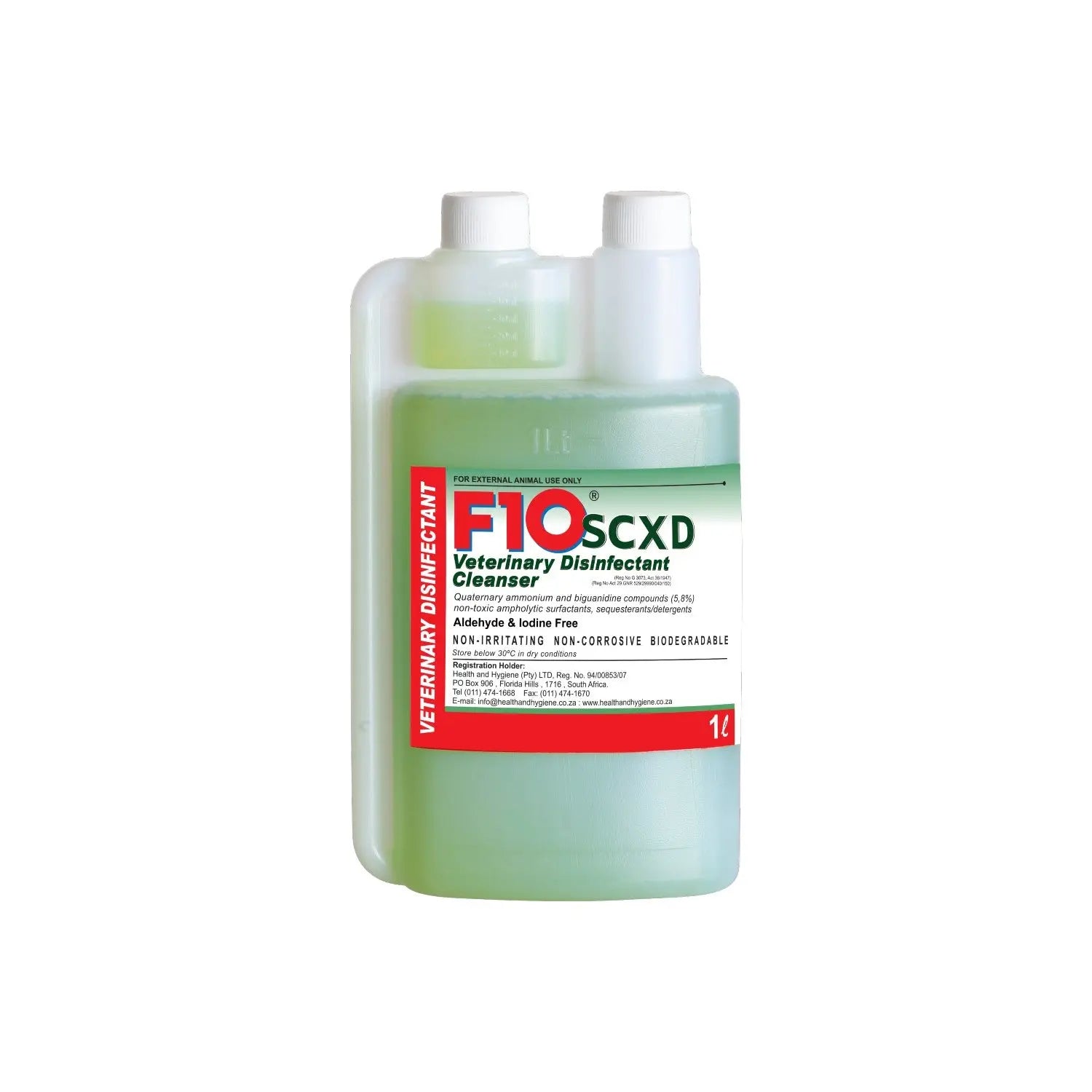 Veterinary disinfectant cleanser in a bottle, effective for non-irritating, biodegradable cleaning.