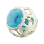 Interactive dog toy with a blue ball inside for engaging play and mental stimulation.