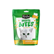 Kit Cat Breath Bites chicken flavor cat treats for fresh breath and dental health.