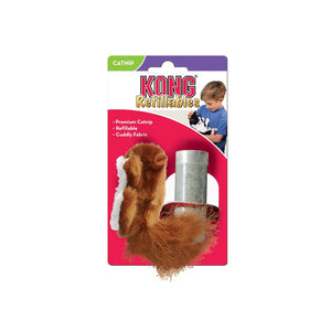 Kong Refillable Plush Cat Toy- Brown Squirrel
