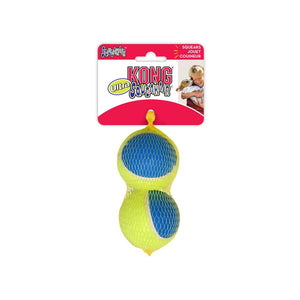 Kong Airdog Yellow & Blue Ultra Squeaker ball 2 pack