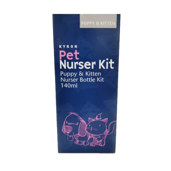 Kyron Pet Nurser Kit for puppies and kittens, 140ml bottle for feeding newborn pets.