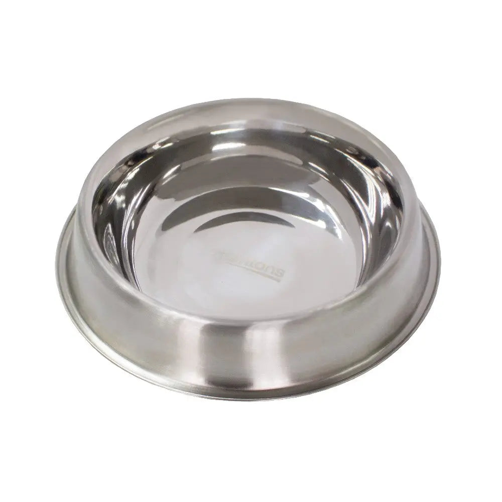 Stainless steel pet bowl, durable design for feeding dogs and cats, easy to clean and maintain.