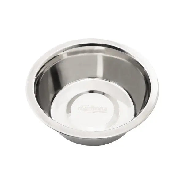 Stainless steel pet bowl, durable design for feeding dogs and cats, easy to clean and maintain.