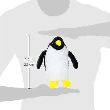 Plush penguin toy, 9.2 inches tall, perfect for cuddling and imaginative play.