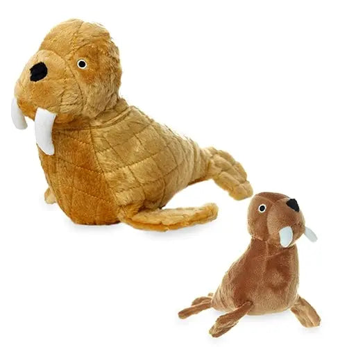 Plush walrus toys in two sizes, perfect for cuddling and imaginative play.
