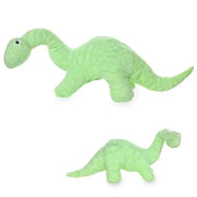 Soft green dinosaur plush toy, perfect for cuddling and imaginative play.