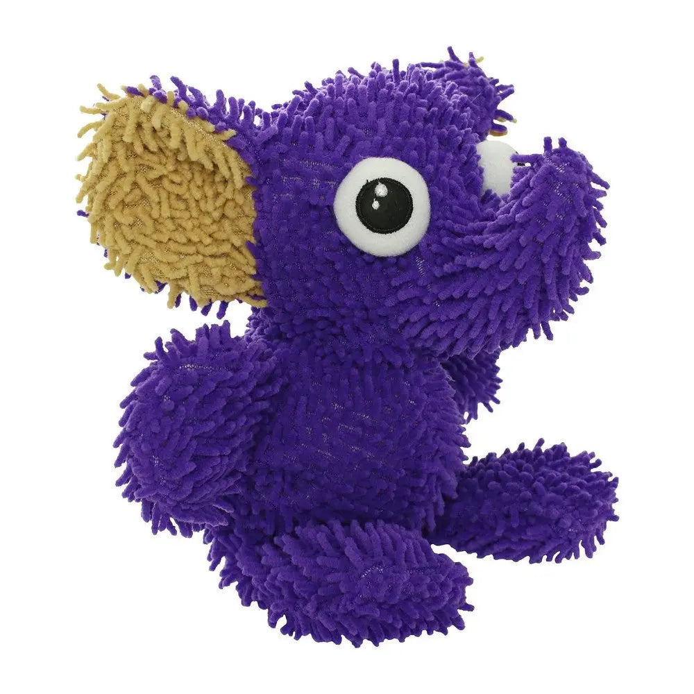Purple plush toy with textured fur and large eyes, perfect for cuddling and playtime.