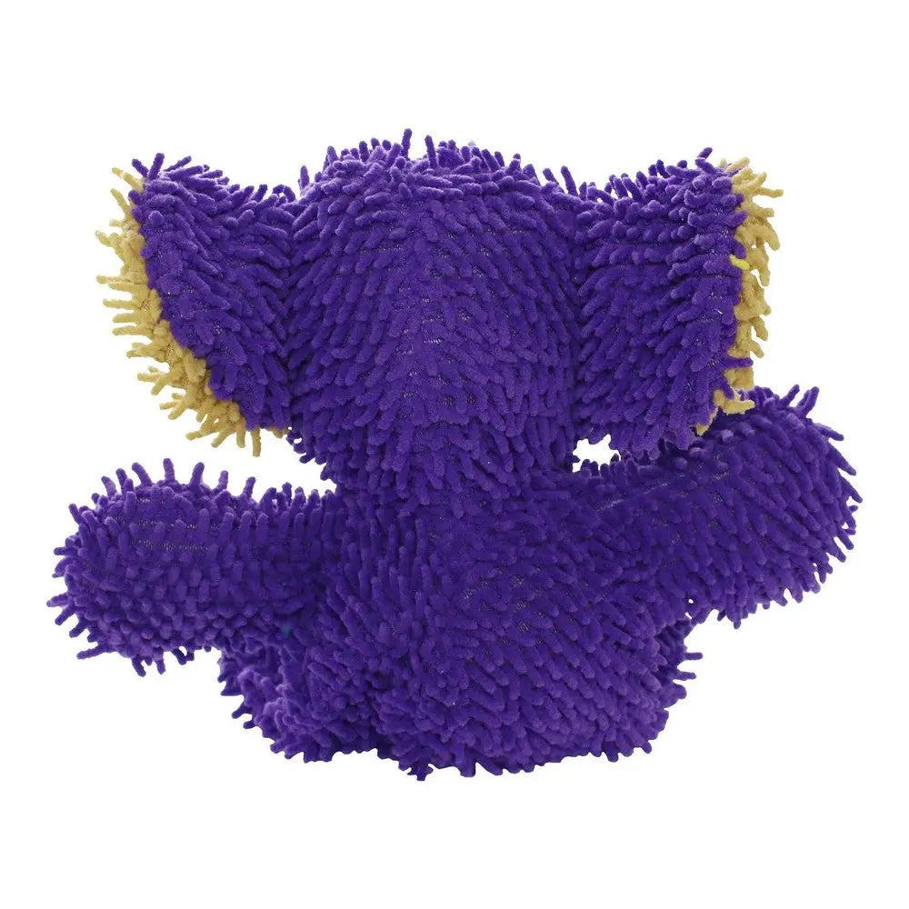 Purple plush toy with textured fabric, perfect for cuddling and playtime.