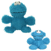 Blue plush toy with textured fur, perfect for cuddling and playtime fun.