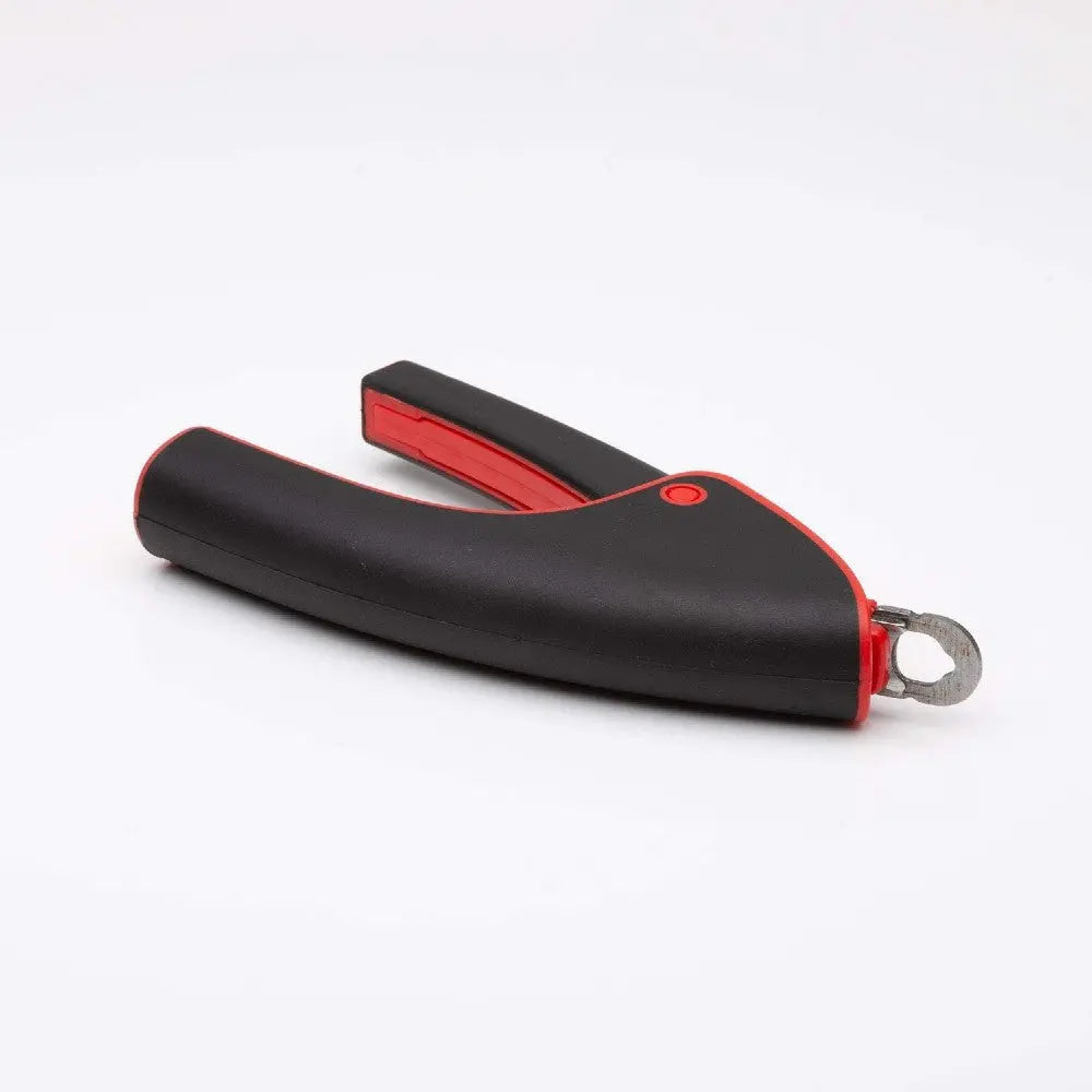 Black and red ergonomic handle tool for easy grip and precise cutting.
