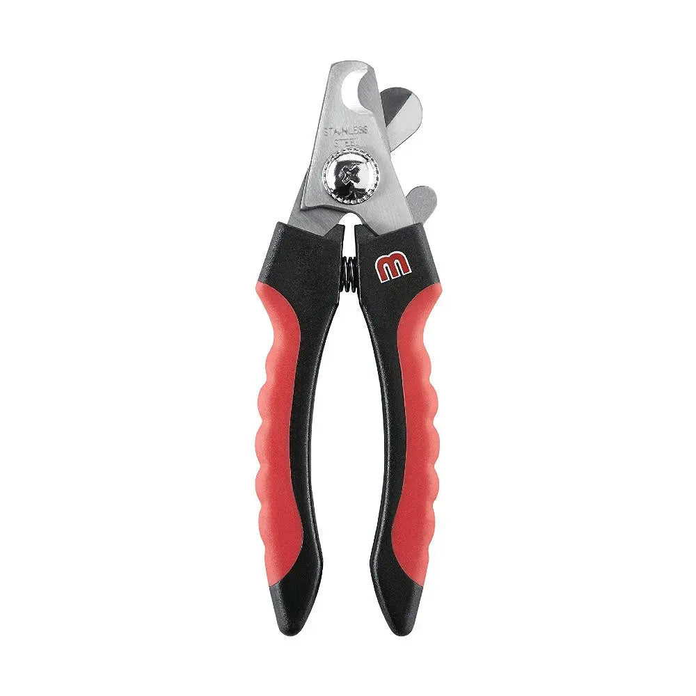 Pet nail clippers with ergonomic grip for safe and easy trimming of pet nails.