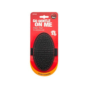 Palm pad grooming brush for gentle pet care, ideal for wiry or coarse coats.