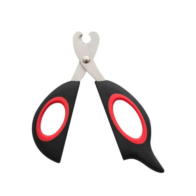 Pet nail clippers with ergonomic handles for safe and easy grooming.
