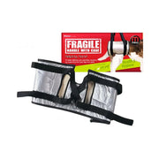 Dog harness with reflective material for safe handling and support during walks.