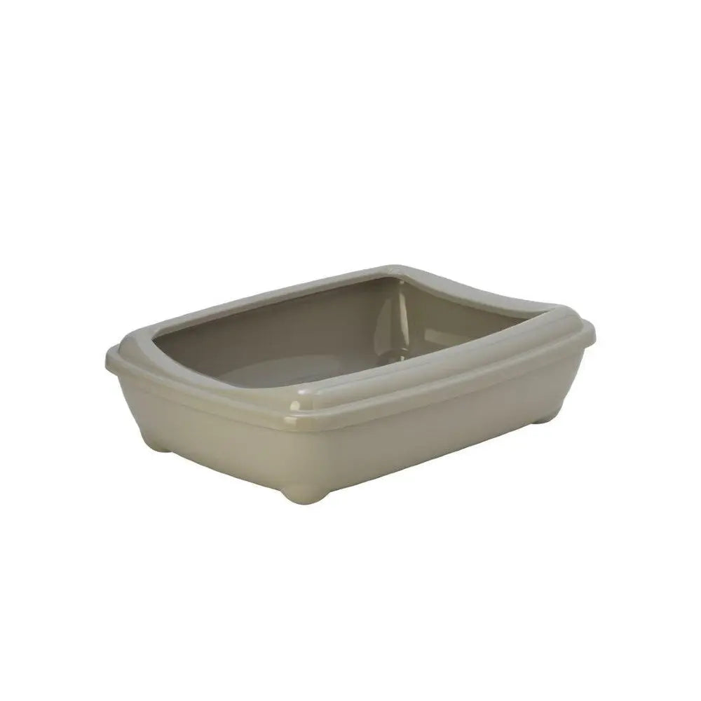 Stylish beige pet food bowl with a sleek design for modern homes.
