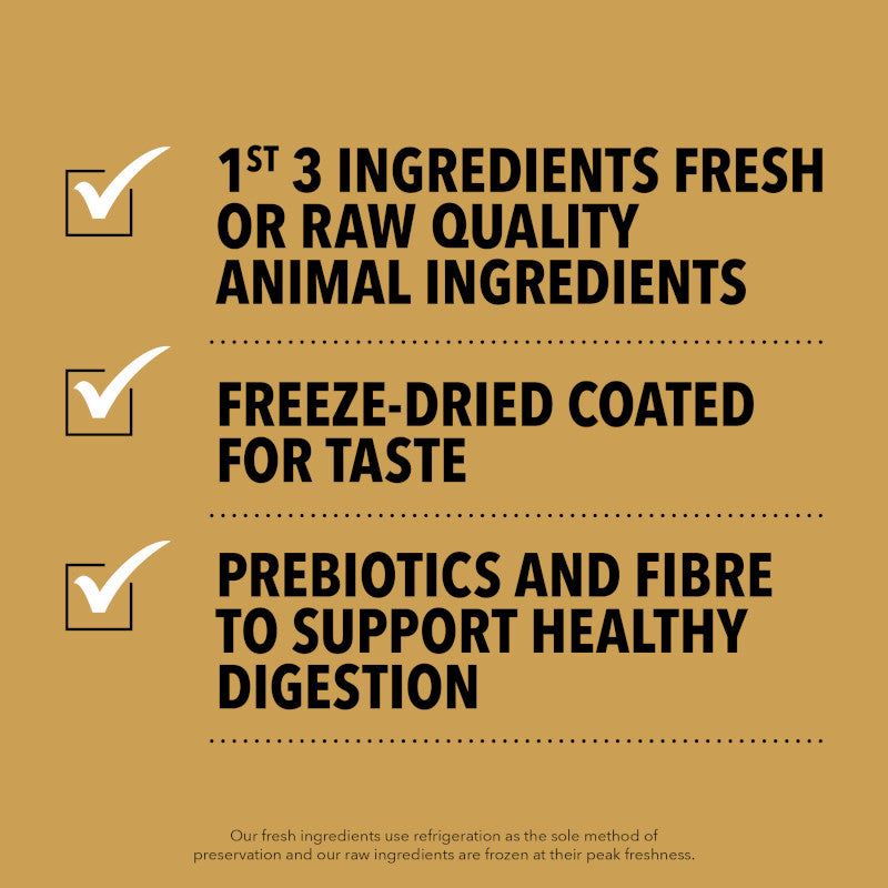 Acana Highest Protein Wild Prairie Recipe Dog Food – key benefits graphic (Canine & Co (South Africa))