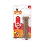 Nylabone extreme chew toy for small dogs, bacon flavor, durable and long-lasting dental care.