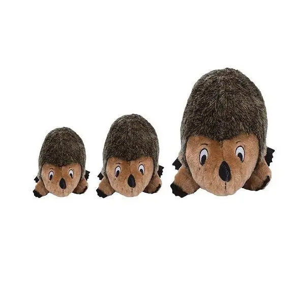 Plush hedgehog toy set in three sizes, perfect for cuddling and playtime.