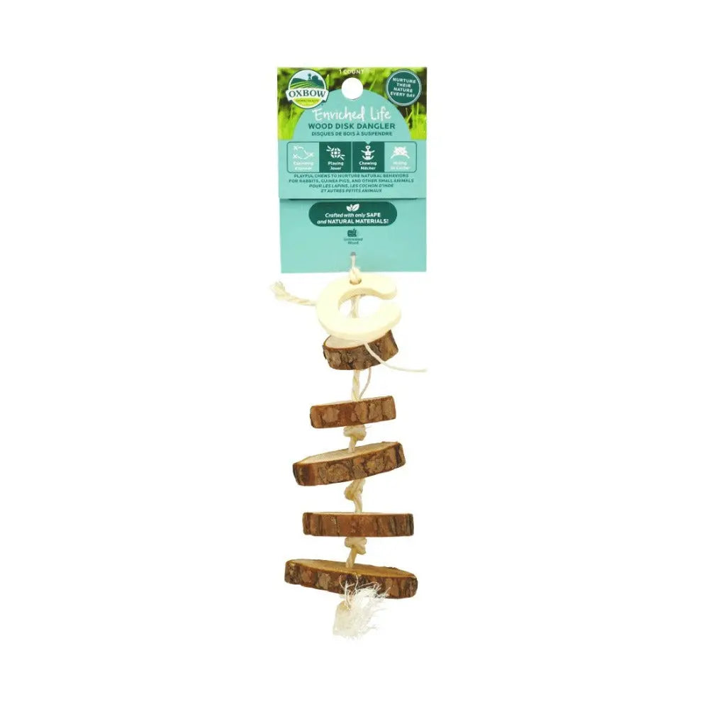 Wooden bird toy with natural materials for chewing and climbing, promoting healthy playtime for pets.