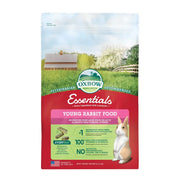Oxbow Young Rabbit Food bag featuring natural ingredients and a veterinarian-recommended formula for healthy growth.