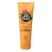 Pet Head orange deodorizing conditioner for pets, featuring aloe vera in a vibrant tube.