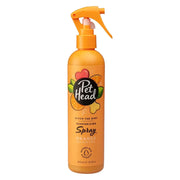 Pet Head orange deodorizing spray for pets, featuring aloe vera for a fresh scent and clean fur.