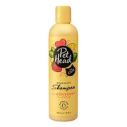 Pet Head Lemonberry shampoo for cats, nourishing formula with lemon oil in a vibrant yellow bottle.