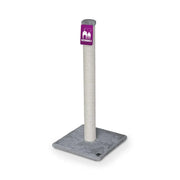 Cat scratching post with a sturdy base and soft fabric for healthy scratching and play.