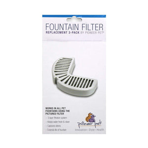 Pioneer Pet Replacement Filter for Ceramic Raindrop Fountains - 3 Pack