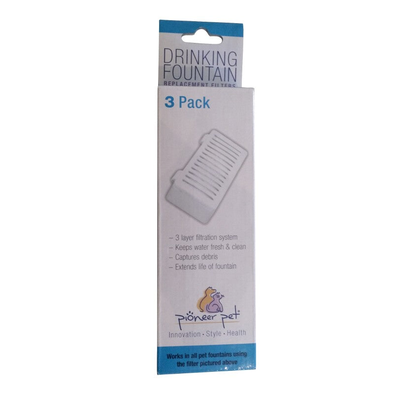 Pioneer Pet T-Shaped Filter for Swan Fountain - 3 Pack