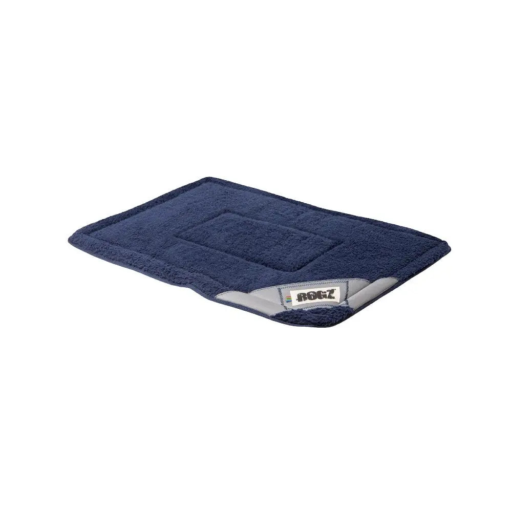 Soft navy pet mat for comfort and support, perfect for dogs and cats.