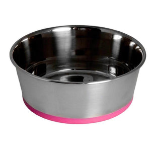 Rogz Stainless Steel Slurp Bowl Pink