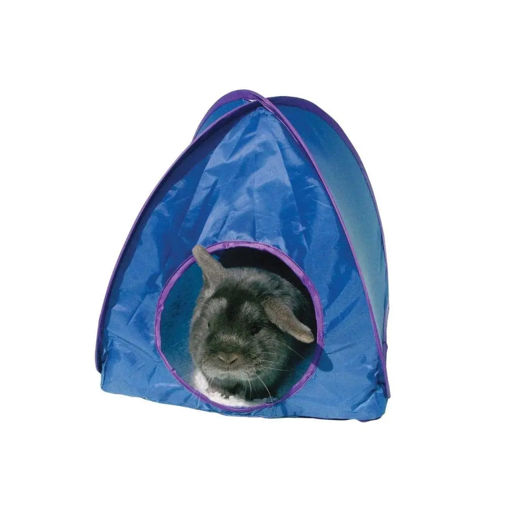 Cozy rabbit tent in blue, perfect for indoor or outdoor play and relaxation.