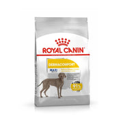 Royal Canin Dermacomfort Maxi dog food bag for reduced allergens and healthy nutrition.