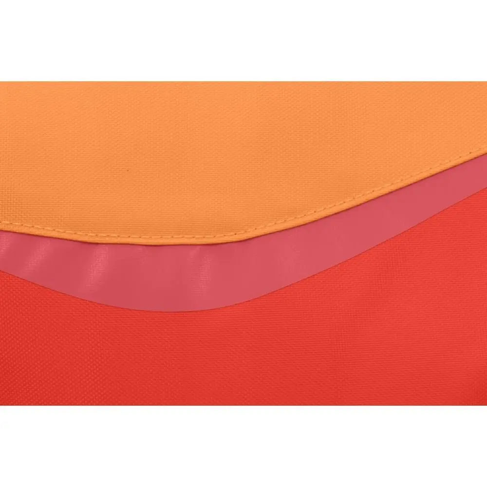 Colorful fabric design featuring orange, pink, and red layers for vibrant visual appeal.