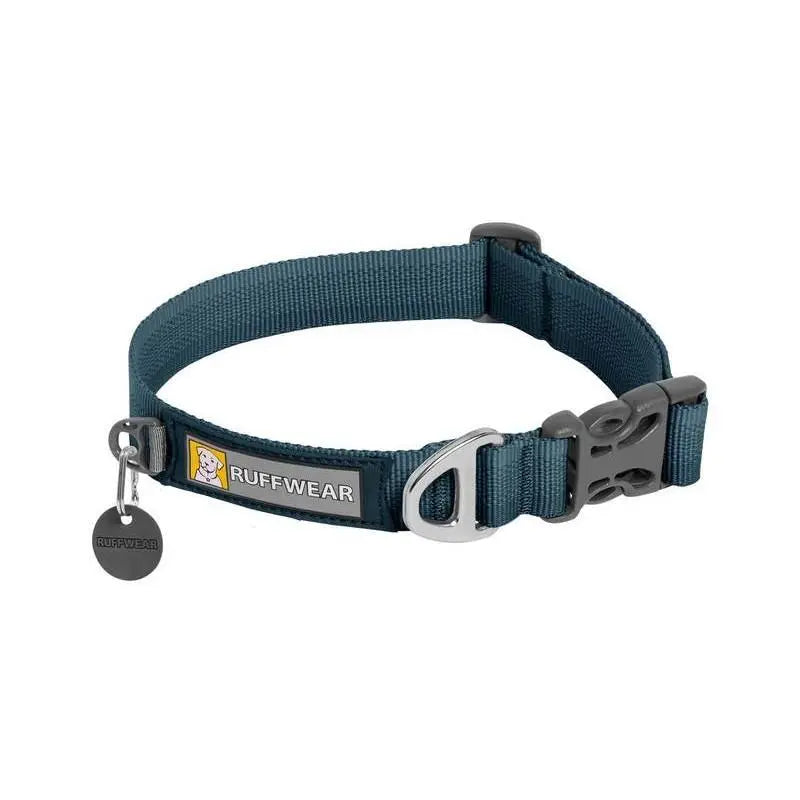 Durable dog collar by Ruffwear, featuring adjustable fit and secure buckle for comfort and safety.