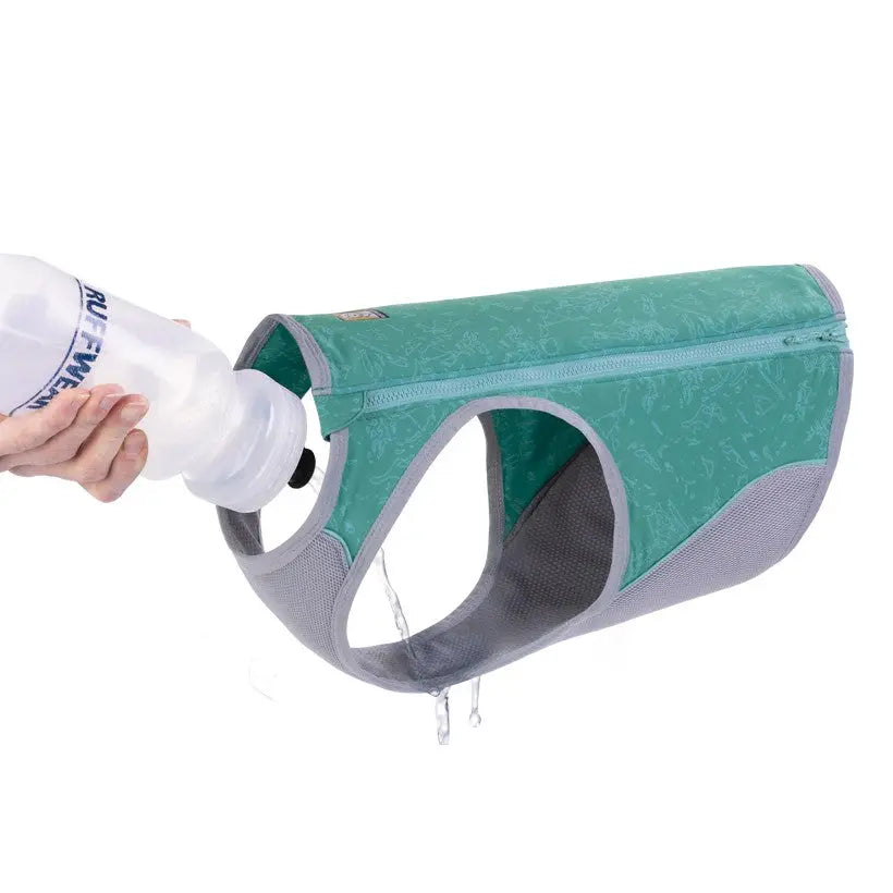 Dog hydration vest with water bottle holder for outdoor adventures and easy access to hydration.