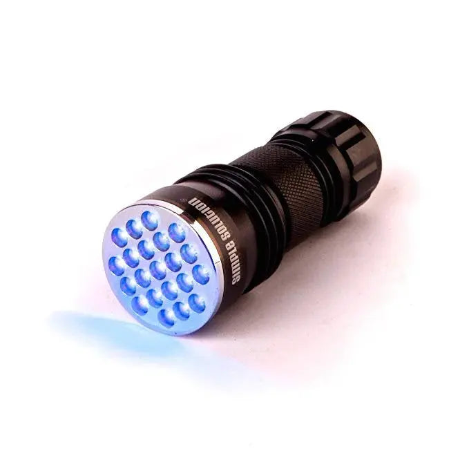LED flashlight with multiple blue lights, ideal for outdoor activities and emergency situations.