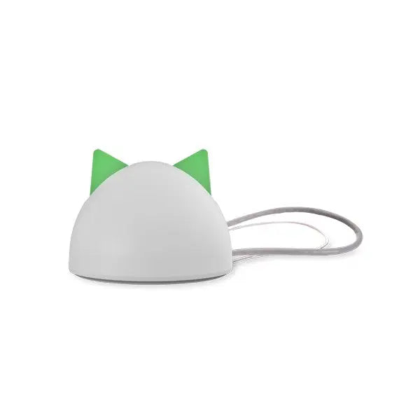 Cat-shaped night light with green ears, perfect for adding a playful touch to any room.