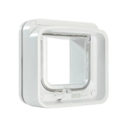 SureFlap pet door, energy-efficient design, easy installation, ideal for cats and small dogs.