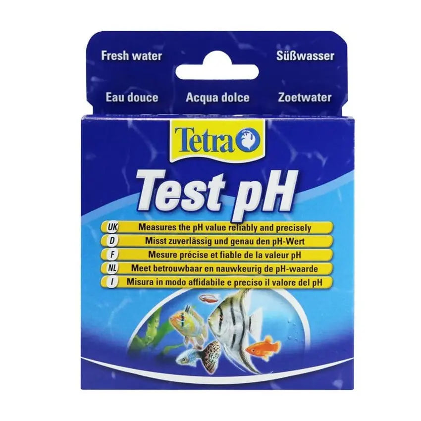 Tetra pH test kit for freshwater aquariums, ensuring accurate pH measurement for healthy fish.