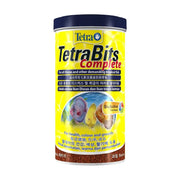 TetraBits Complete fish food canister for healthy, colorful growth in tropical fish.
