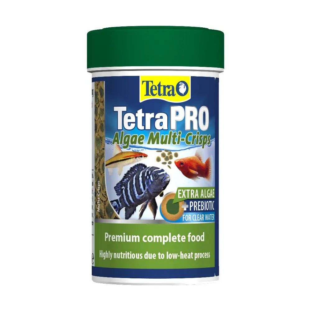 TetraPRO Algae Multi-Crisps, premium fish food for clear water and enhanced nutrition.