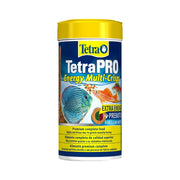 TetraPRO Energy Multi-Crisps for vibrant fish health and clear water, packed with prebiotics and nutrients.
