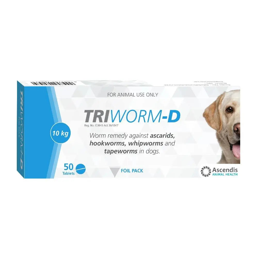 Worm treatment tablets for dogs, effective against various intestinal parasites.